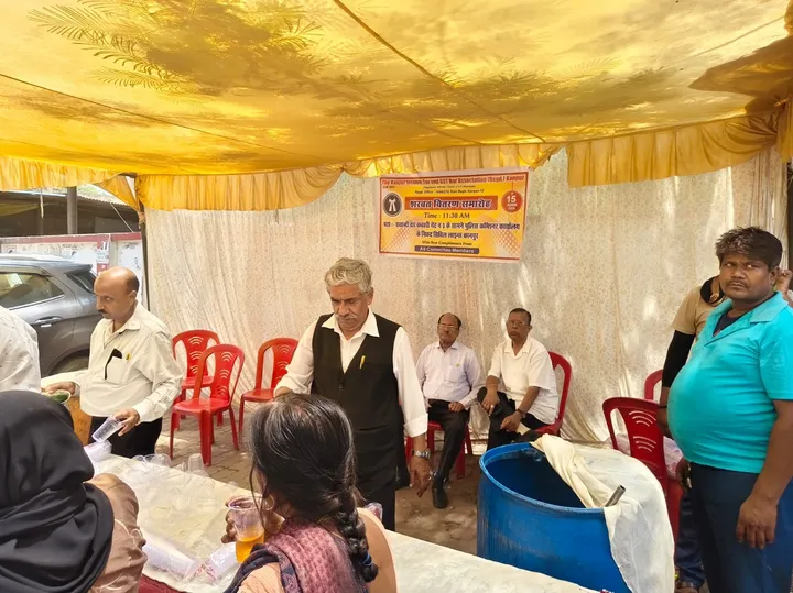 Committee members at the stall